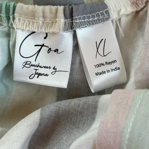 NWT Japna Pastel Stripe Tiered Midi Sundress Open Back Tie Bow Cami Boho S vacay thumbnail 6