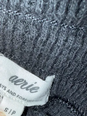 Aerie Black Waffle Lounge Shorts thumbnail 3