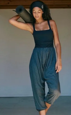 Free People Shiny Happy One Piece Size Medium New Black thumbnail 1