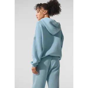 Alo Yoga Scholar Hooded Sweater Celestial Blue Heather S thumbnail 3