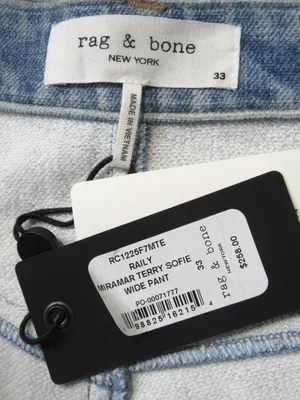 NWT rag & bone Miramar Sofie in Raily Wide Leg Photo Print Faux Jean Pants 33 thumbnail 8