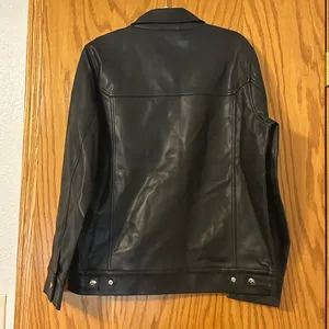 Jules Kae Audriana Faux Leather Trucker Jacket - NWT - Size L thumbnail 4