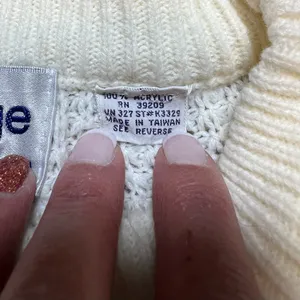 Vintage Striped White And Blue Women’s Sweater by‎ Repage Large thumbnail 4