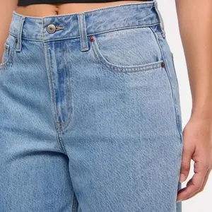 Abercrombie & Fitch The Wide Leg High Rise Jean Curve Love Size 28/6 Long thumbnail 4