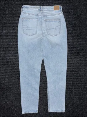 American Eagle Mom Jeans Light Wash High Rise Women’s 6 R Strigid Tapered 90s thumbnail 2