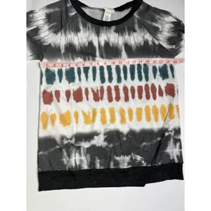 BIBI Tie Dye Lounge Set Women Small Jogger Pants Matching Top Boho Casual Set thumbnail 5