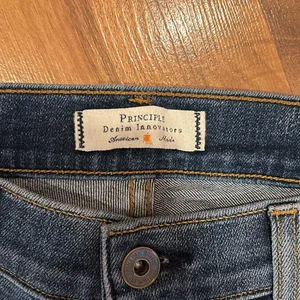 Women’s Principle denim jeans size 30 preppy pink stripe dark wash‎ straight thumbnail 3