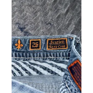 Rock Revival Jeans‎ Womens Blue Scarlett Easy Crop Wash Denim Size 26 thumbnail 4