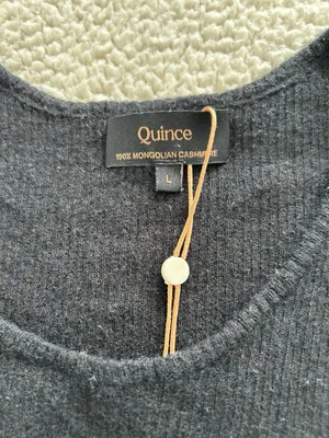 Quince Featherweight Cashmere Ribbed Tank Black Size Large thumbnail 11