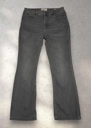 Wrangler High Rise Bold Bootcut Jeans Women's 12x30 Black Western Casual Y2K EUC thumbnail 1
