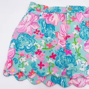 Lilly Pulitzer Colette Knit Skort Scallop Hem Size 0 Surf Blue Luscious Lions thumbnail 3