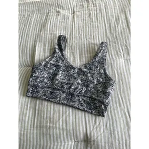 Buffbunny Strappy Back Sports Bra Size Large Black White Print thumbnail 2