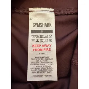 Gymshark Training Biker Shorts Women Small Brown High Waisted Pockets B4A8W thumbnail 6