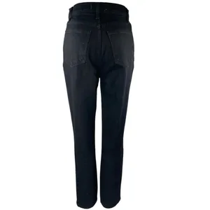 Abercrombie & Fitch 90's Straight Black Ultra High Rise Denim Jeans Pants Sz 25 thumbnail 3