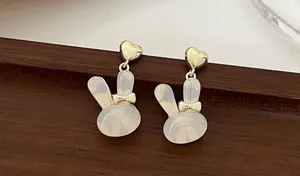 Bunny Stud Earrings for Women,Cute Opal Rabbit Earrings for Girls,Animal Earring thumbnail 3