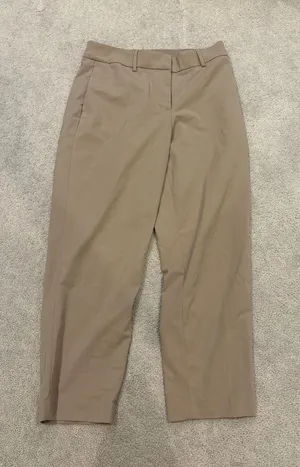 H and M Classic Tailored Crop Pants in Light Khaki thumbnail 1