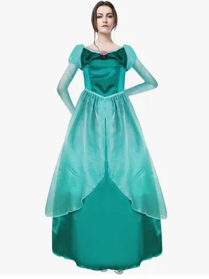 Women Mermaid Princess Sea-maid Cosplay Dress Halloween Party Gown Costume thumbnail 8