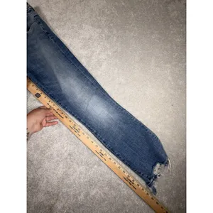 7 For All‎ Mankind Jeans Womens 26 Blue High Waist Slim Kick Destroyed Raw Hem thumbnail 10
