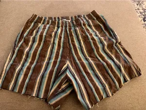 Cute stripped summer shorts Brown thumbnail 1
