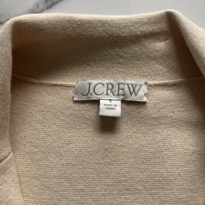 J.Crew Contrast Trim Waisted Sweater Blazer Champagne Gold Buttons Preppy Small thumbnail 3