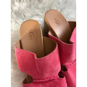 Ugg Sandal Suede Espadrilles Wedge Women's US 8 Slip On Shoes red/orange thumbnail 2