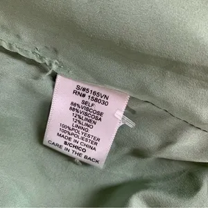 May Berries Green Linen Blend Button Vest Small Cottagecore Lightweight Chic thumbnail 5