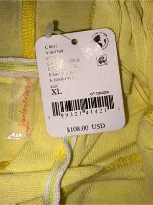 FP Movement Wild Ride Hoodie Sour Citrus Light Yellow Extra Large New With Tags thumbnail 5