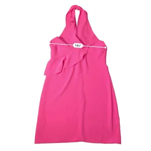Amanda Uprichard New‎ York Hot Pink Halter Mini Dress Size S thumbnail 4