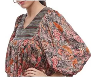 Anthropologie Verb Pallavi Long Sleeve Flowy Blouse Sz. M thumbnail 1