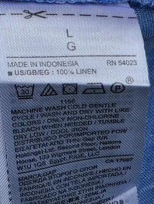 Gap sleeveless Blue linen top Large thumbnail 7