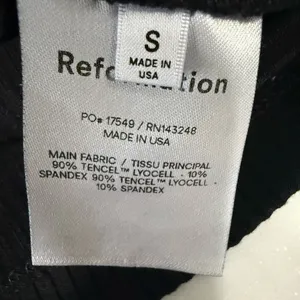 Reformation Black Fitted Long Sleeve Crop Blouse! Small women’s thumbnail 7