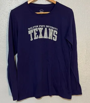 Gear for Sports Tarleton State University Texans Long Sleeve T-Shirt Shirt Purple TSU XL Y2K thumbnail 1