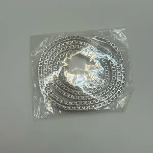 Kay Jewelers Moissanite Tennis Chain Silver 3mm 24 Inches Brand New VVS1 Necklace No Pass thumbnail 2