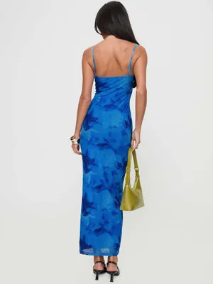 NWT Princess Polly Hathaway Maxi Dress Blue Floral US 4 thumbnail 4