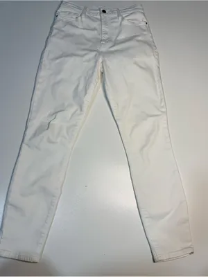 Frame Denim White Straight-Leg High-Rise Jeans Sz 28 thumbnail 4