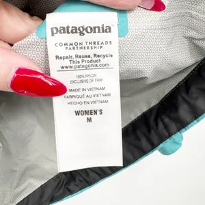 Patagonia Womens Torrentshell 3L Waterproof Gorpcore Rain Jacket Turquoise M thumbnail 7