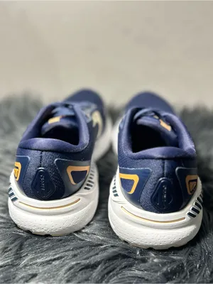 Brooks Men's Navy and Orange Adrenaline GTS Running Sneaker Size 8 thumbnail 6