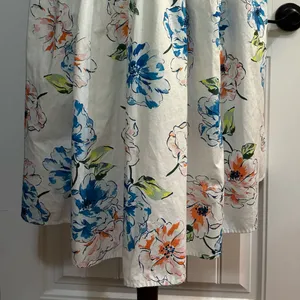 Abercrombie Floral Smocked Midi Dress Ruffle Straps Cottagecore Sundress thumbnail 4