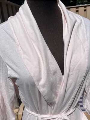 Skin Organic Coleen Pearl Pink 100% Pima Cotton Robe Size 0/XS Loungewear thumbnail 3
