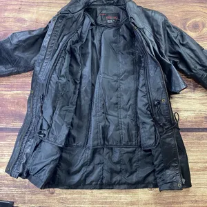Phase Two Black Leather Jacket Womens Medium Full Zip Pockets thumbnail 3