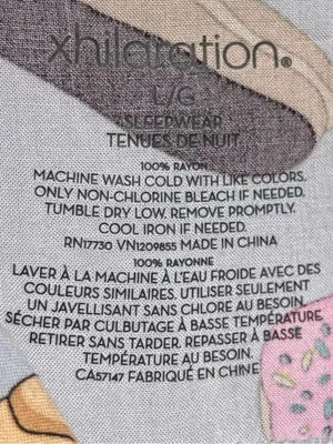 Xhilaration Women’s Donuts Pastries & Iced Coffee Sleep Shirt Nightgown Size L thumbnail 2