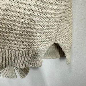 Aerie Cream Crochet Hooded Cardigan Sweater XS/S Open Front Loose Knit Beach‎ thumbnail 9