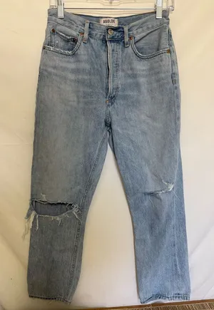 Agolde Riley High Rise Button Fly Straight Crop Size 28‎ thumbnail 1