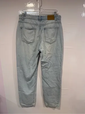 Light Wash Distressed Cotton On Straight-Leg Jeans‎ thumbnail 3