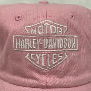 Harley-Davidson Motorcycles Museum Embroidered Logo Pink Adj Baseball Hat Cap thumbnail 3