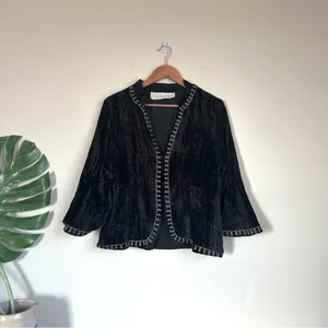 Jen’s Pirate Booty Crushed Velvet Beaded Jacket Blazer thumbnail 3