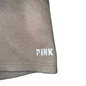 Victoria’s Secret PINK athletic short sweat campus shorts medium taupe pockets thumbnail 2