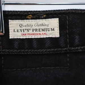 Levi's Denim Shorts Womens 28 501 Premium Black Distressed Cut Off Excellent thumbnail 3