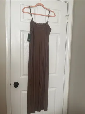 Wild Fable NWT Women's Brown Slip Dress with Lace Trim thumbnail 2