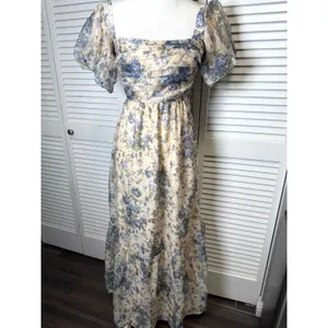Abercrombie & Fitch Emerson Drama Bow-Back Pink Maxi Dress Floral Small thumbnail 5